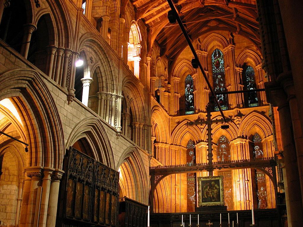 Inside Hexham Abbey